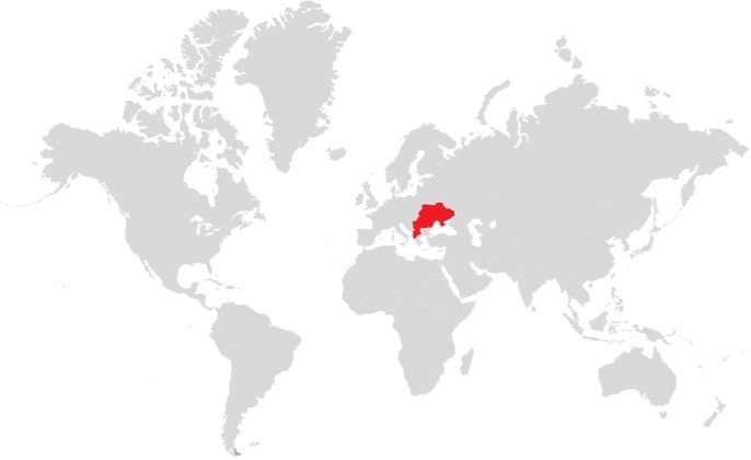 Karta med Väst och Centralafrika markerat