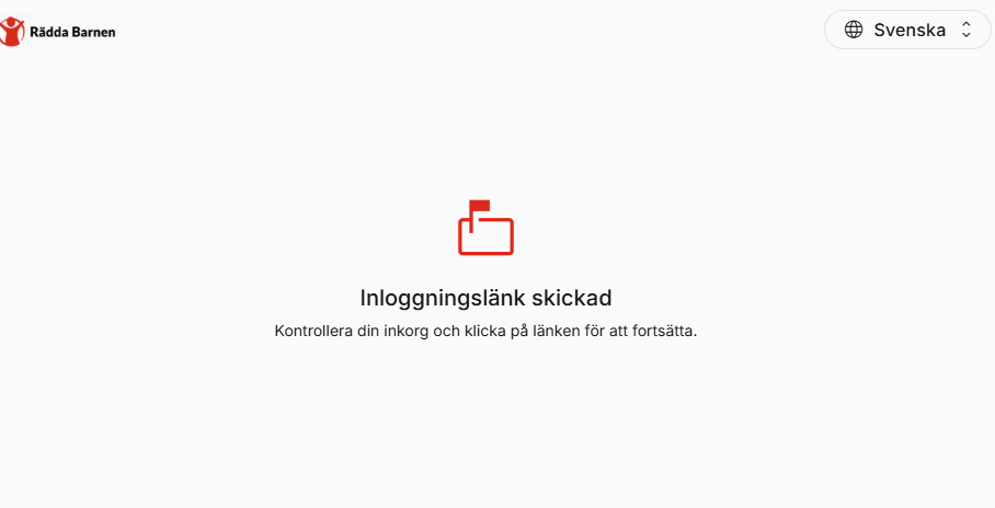 Inlogg utbildningsportal steg 2