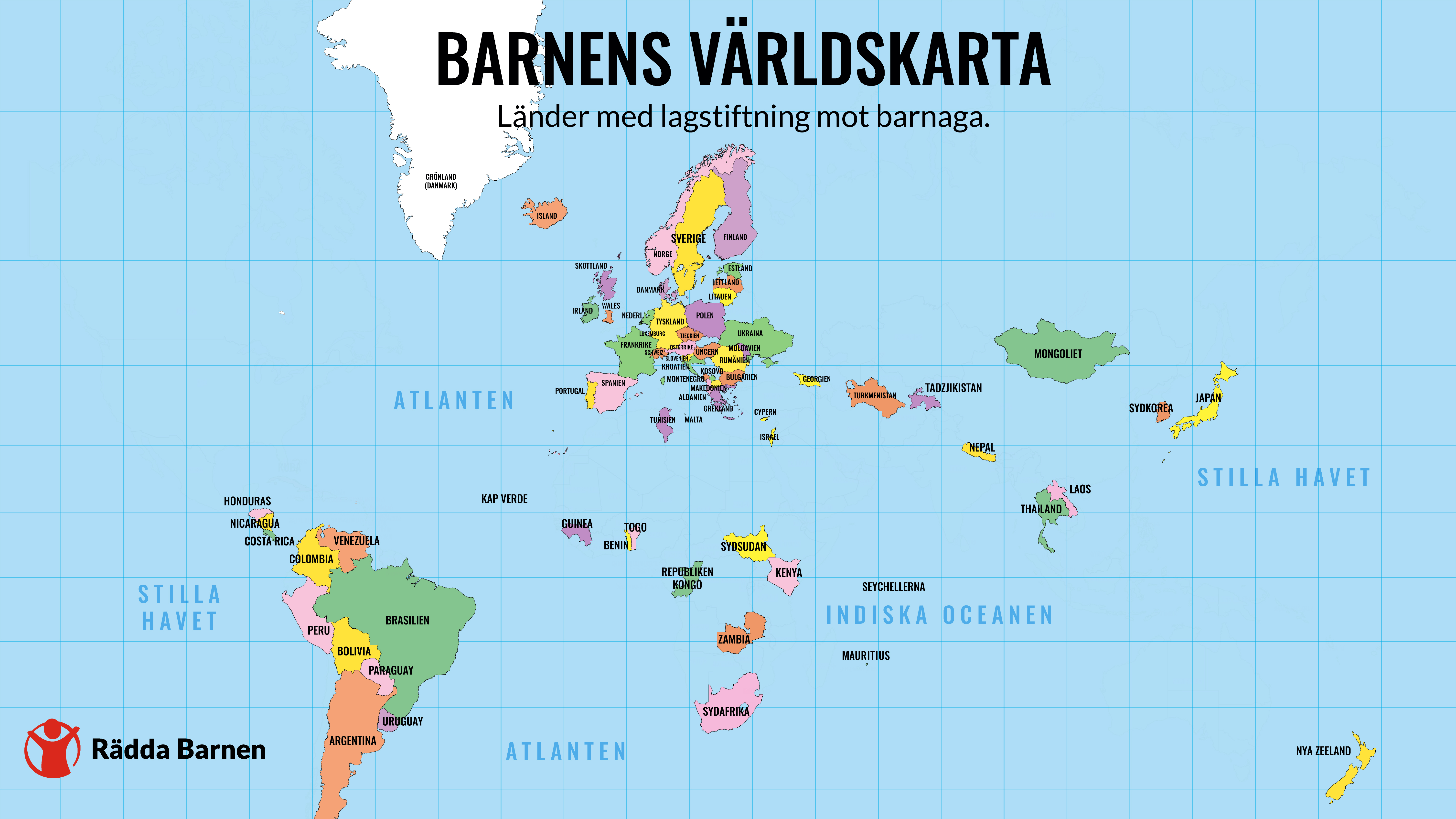 Länder som förbjuder våld mot barn