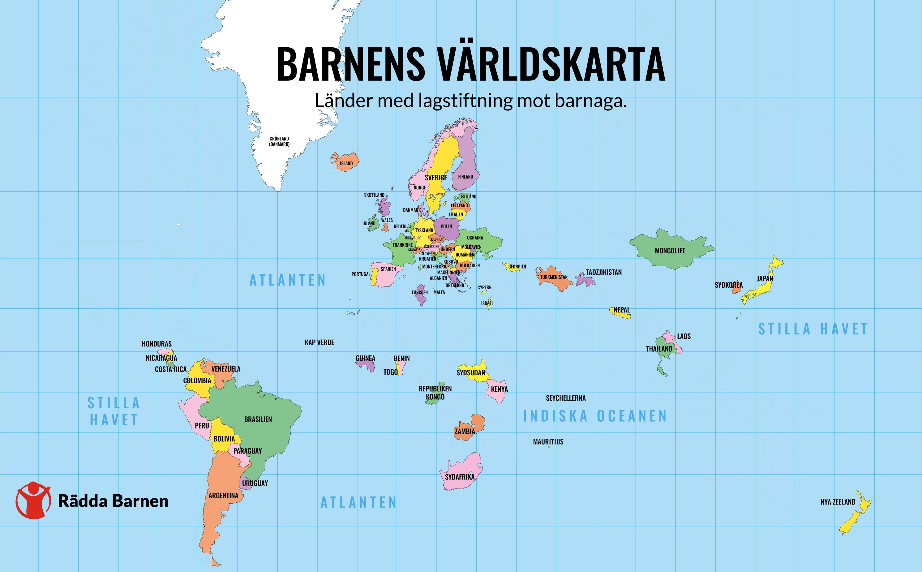 Länder som förbjuder våld mot barn