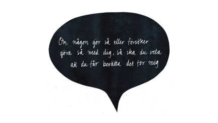 Pratbubbla Stopp! Min Kropp!
